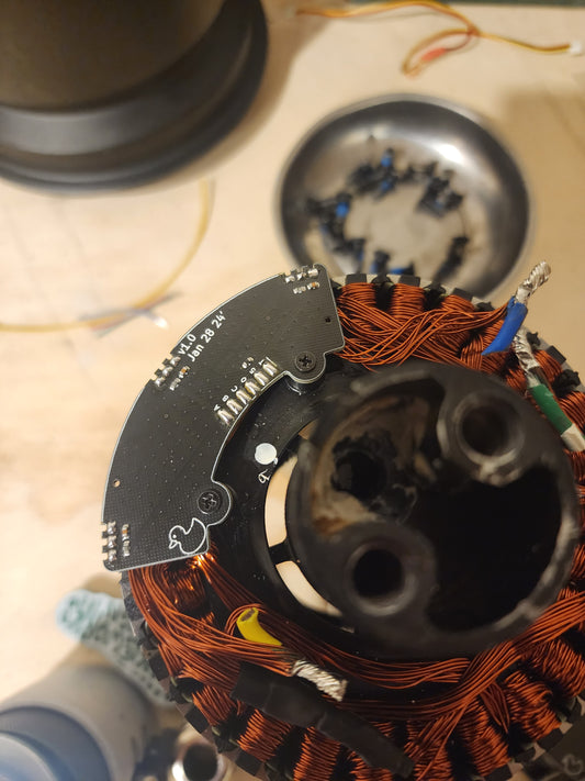 Fudged Hall sensor replacement board